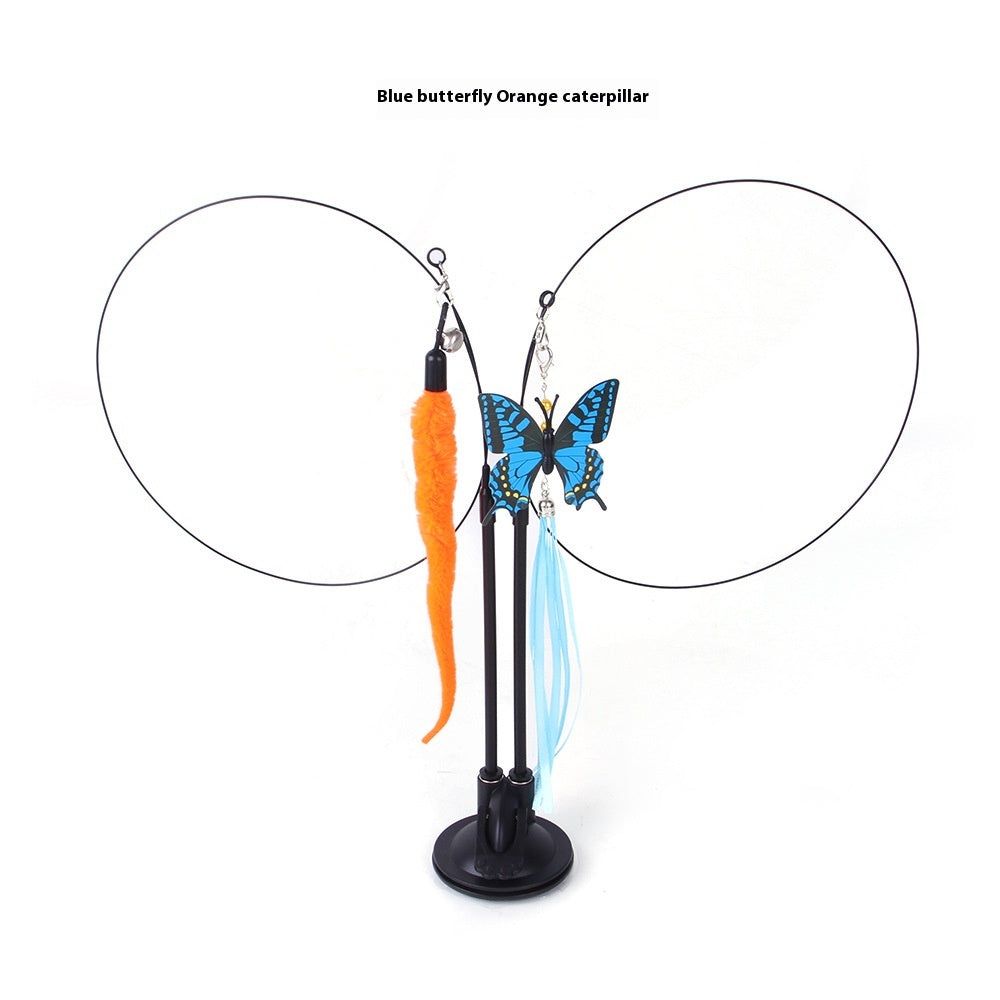 Interactive Cat Teaser Toy with Suction Cup
