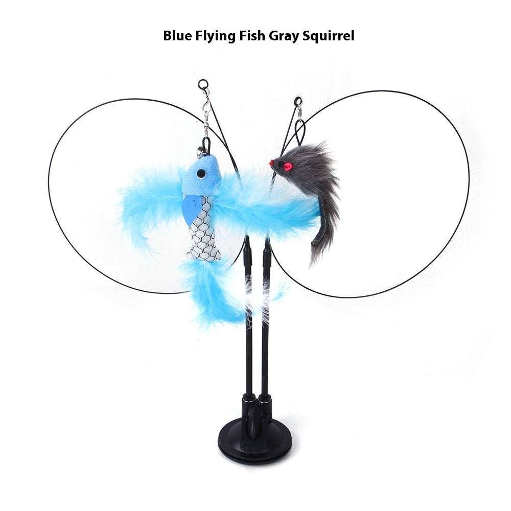 Interactive Cat Teaser Toy with Suction Cup