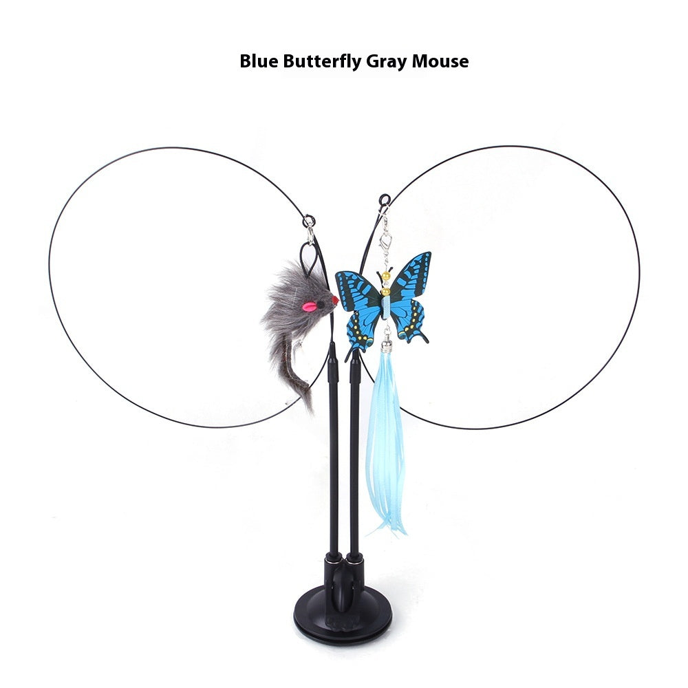 Interactive Cat Teaser Toy with Suction Cup