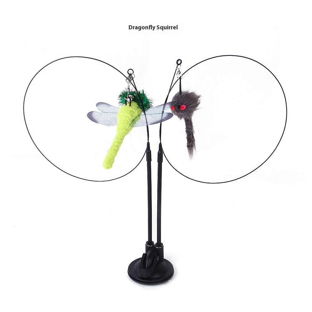 Interactive Cat Teaser Toy with Suction Cup