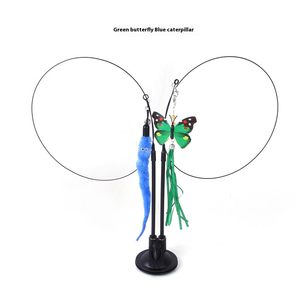Interactive Cat Teaser Toy with Suction Cup