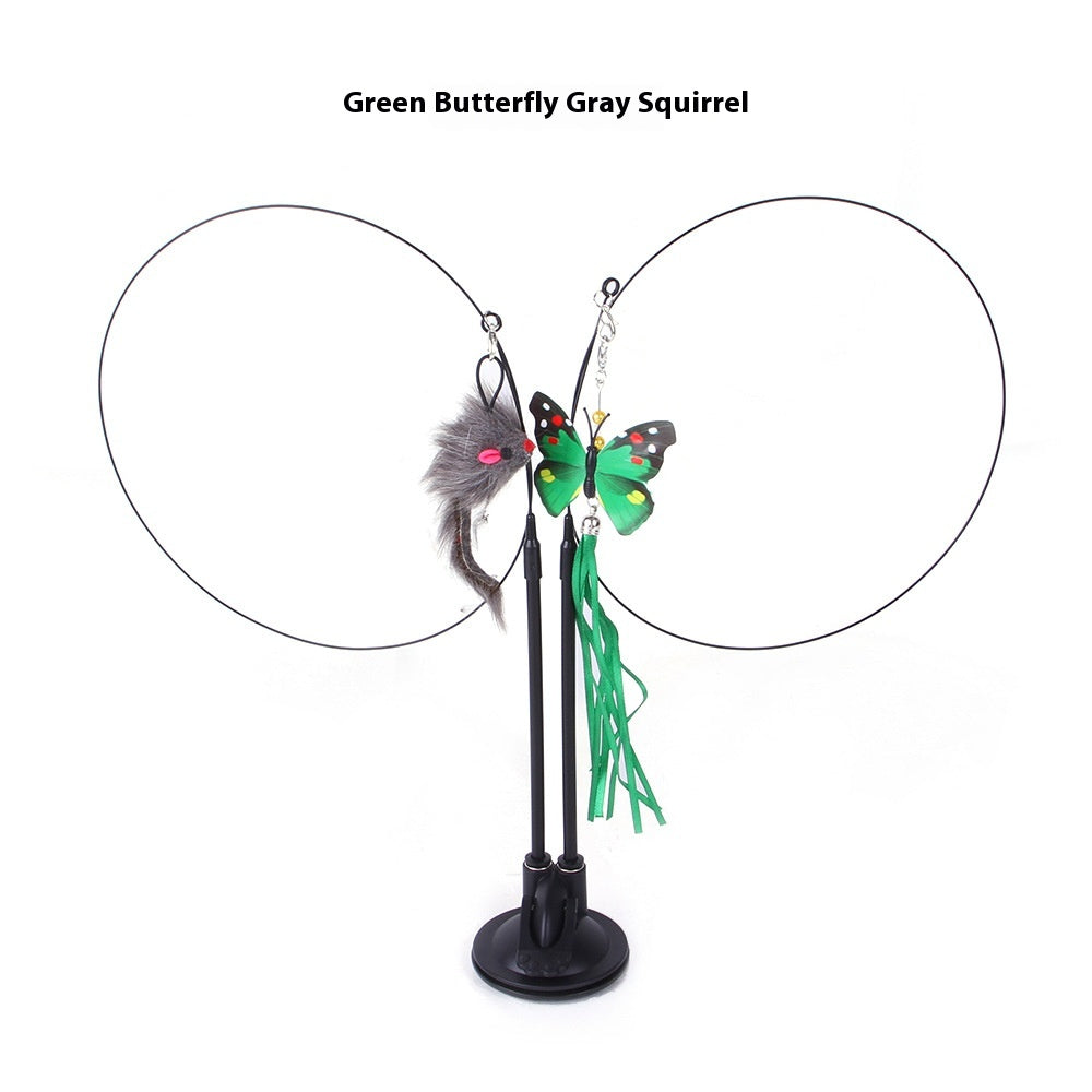 Interactive Cat Teaser Toy with Suction Cup