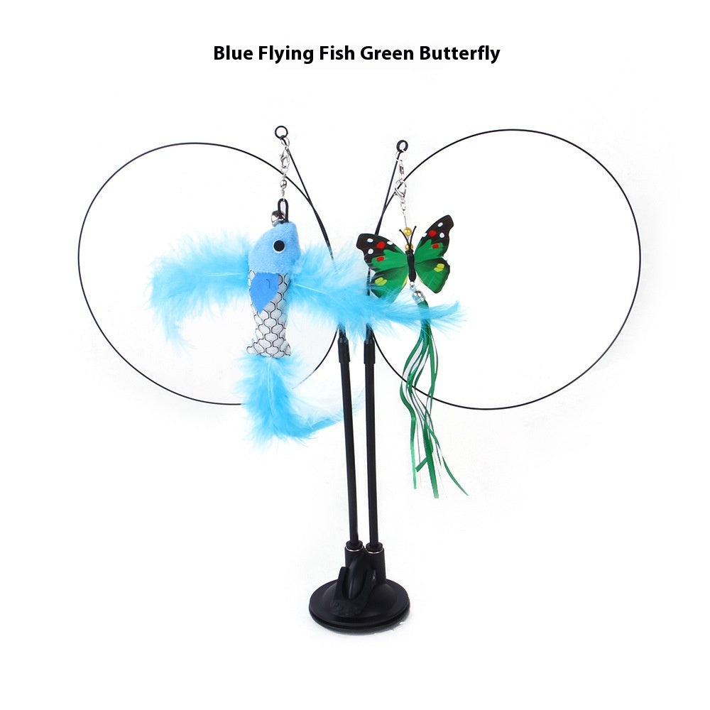 Interactive Cat Teaser Toy with Suction Cup