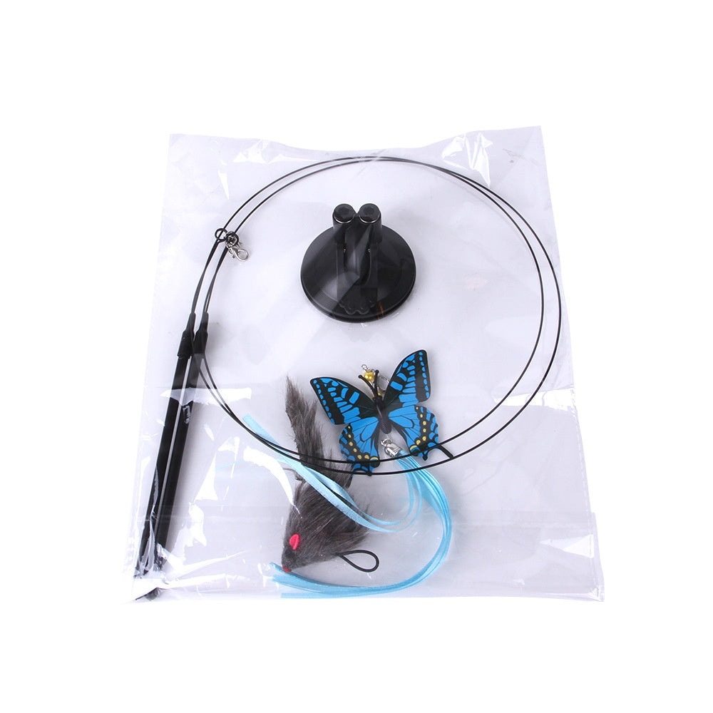 Interactive Cat Teaser Toy with Suction Cup